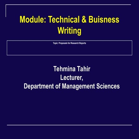 Week 5- Proposals for Research Reports.ppt