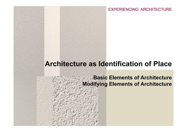 Intro to Architecture Week 5 [compatibility mode]