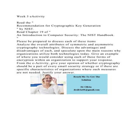 Week 5 eActivityRead the Recommendation for Cryptographic Key.docx