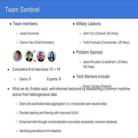 Sentinel Week 5 H4D Stanford 2016