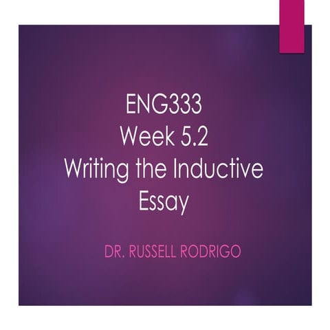 Week 5 inductive essay writing copy | PDF