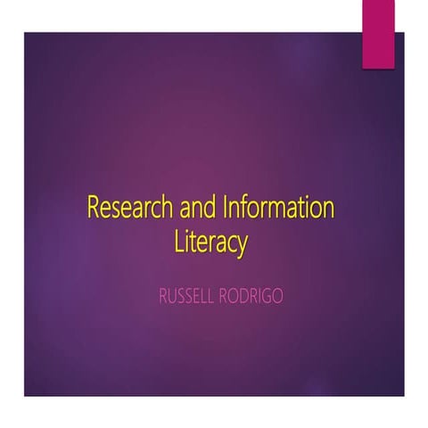 Week 5 Research and Information Literacy