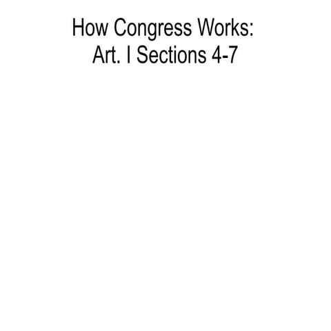 Week 6.1 how congress works