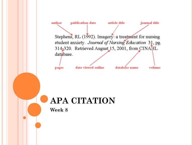 Week 6 APA Citation