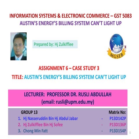 Week 6  power point slide -3-case study 3- austin's energy's billing system c...