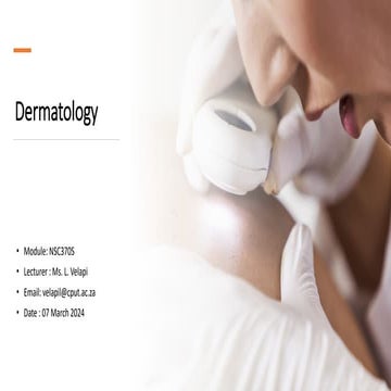 Week 6_Dermatology nursing science notes