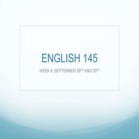 Week 6 english 145