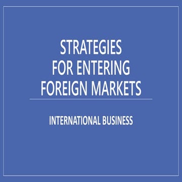 Comprehensive Market Entry Strategy and FDI Insights with Ferrero Case ...