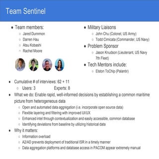 Sentinel Week 6 H4D Stanford 2016