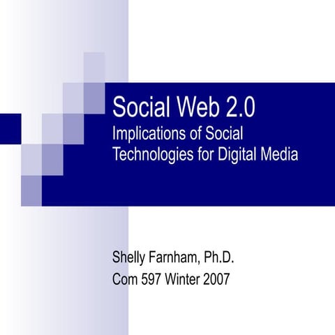 Social Web .20 Class Week 6: Lightweight Authoring, Blogs, Wikis