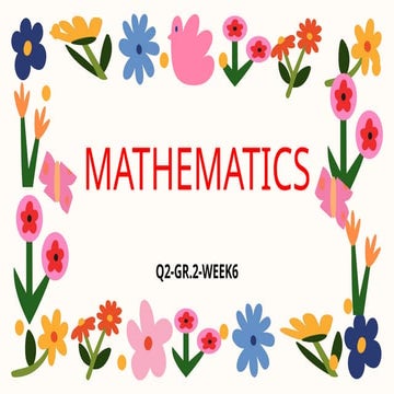 WEEK6 MATHEMATICS ELEMENTARY 2 reviewers