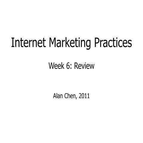 Web Marketing Week6