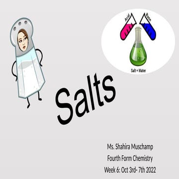 Salts Powerpoint preparation types description