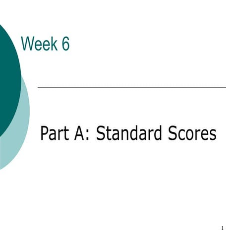 Standard Scores