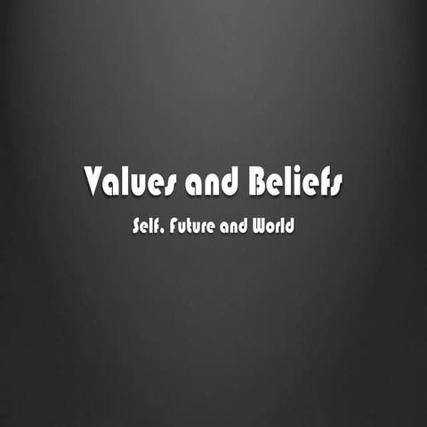 Week 6 values and beliefs