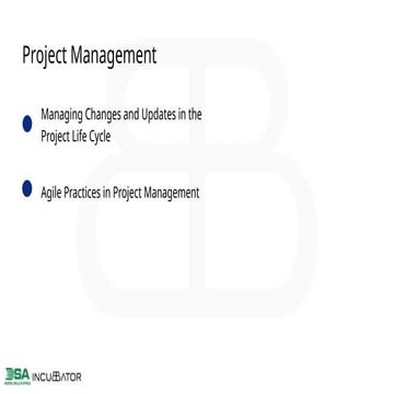 Project Management Class that provides clarity on project management ...