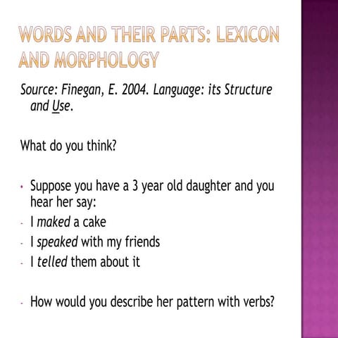 Week 7 morphology (part 1)