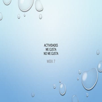 Week 7 actividades