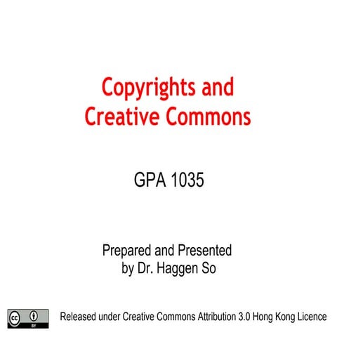 Copyright and Creative Commons