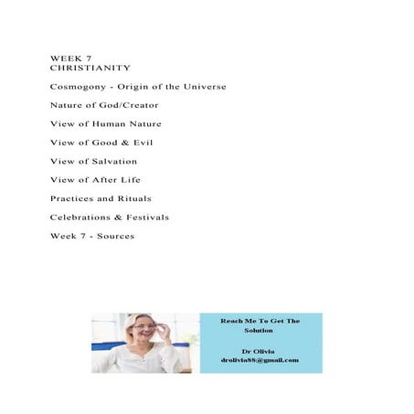 WEEK 7CHRISTIANITYCosmogony - Origin of the UniverseNatu.docx