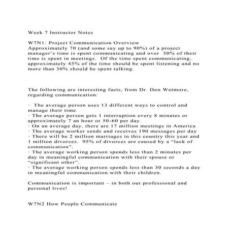 Week 7 Instructor NotesW7N1 Project Communication OverviewA.docx