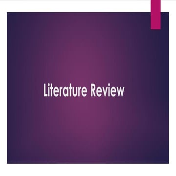 Week 7 literature review