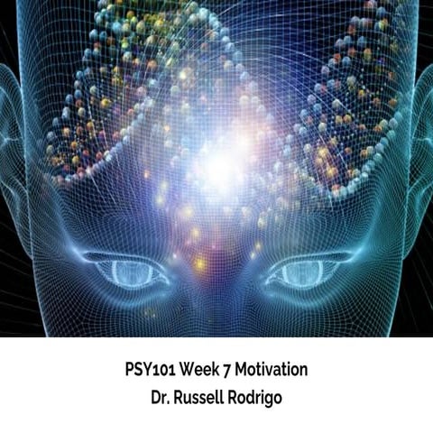 PSY101 Week 7 motivation 