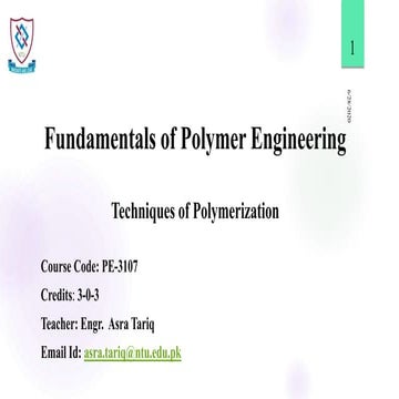 Techniques of Polymerization