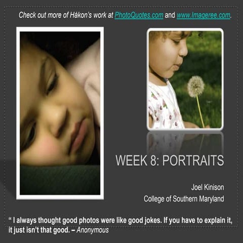 Week 7  Portraits