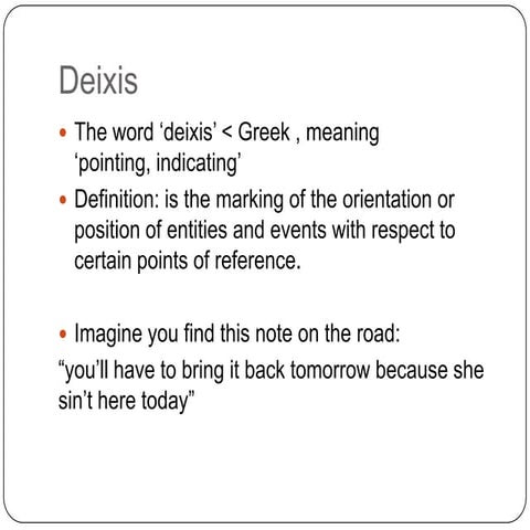 Week 8 deixis