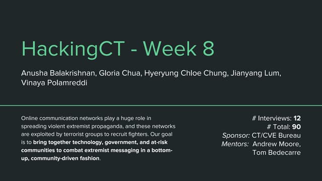 Hacking CT Hacking for Diplomacy week 8