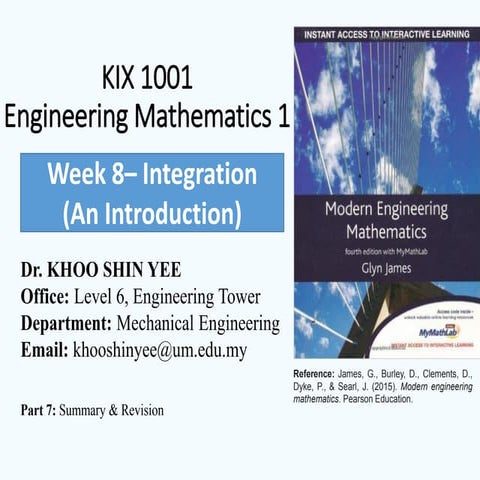 Week 8- Integration (Intro) Part 7 Summary.pdf