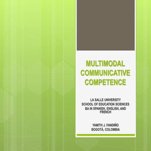 Multimodal communicative competence revised version