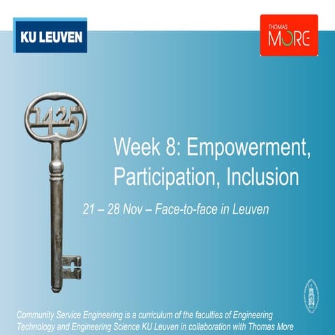 Week 8   participation, empowerment, inclusion