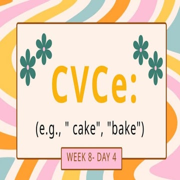 Title: CVC Word Building Objective: To help students recognize and read ...