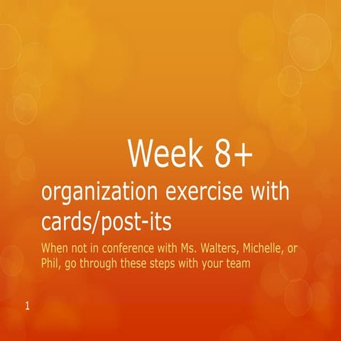 Research Writing  – organization exercise with cards