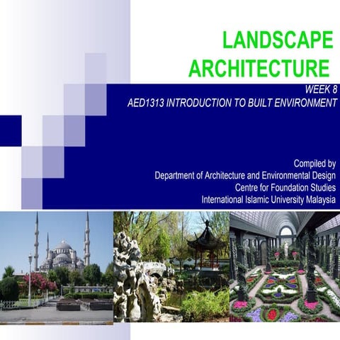 Week 8 landscape architecture | PPT