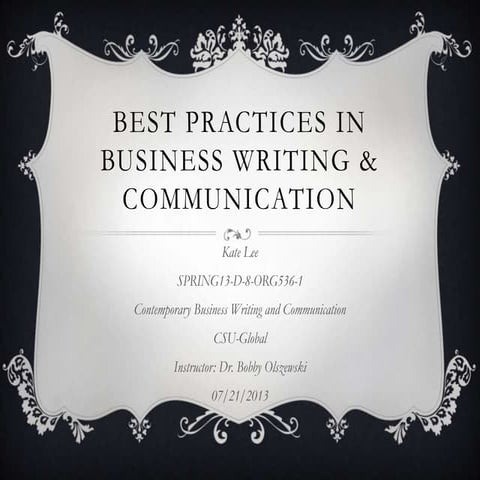 Week8 portfolio project_bestpracticesinbusinesswritingandcommunication_k_lee