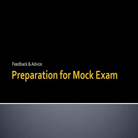 Preparation for TV Drama mock