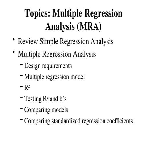 multiple regression by stanford universi | PPT