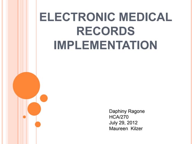 Week 9 emr implementation final project
