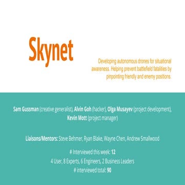 Skynet Week 9 H4D Stanford 2016