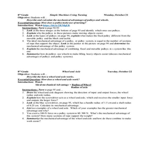 Week 9 putting machines together