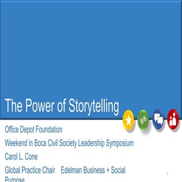 Carol Cone - The Power of Storytelling