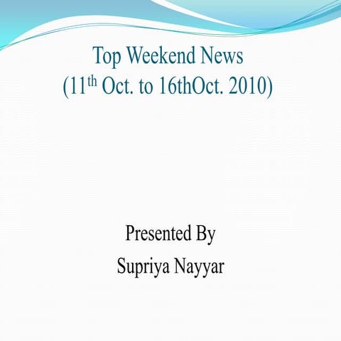 Weekend news