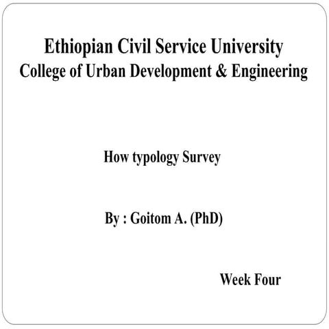 How Typology Survey Lecture Note Part Four