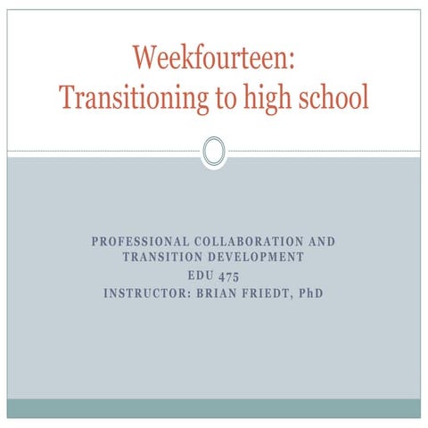 Weekfourteen highschool