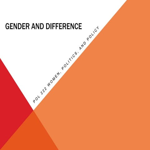 Gender and Difference