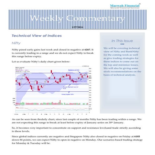 Weekly Market Commentary, 27th January 2014