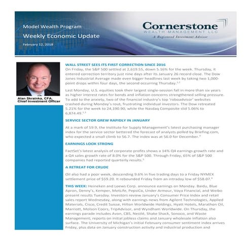 Economic Update for the Week of February 12, 2018